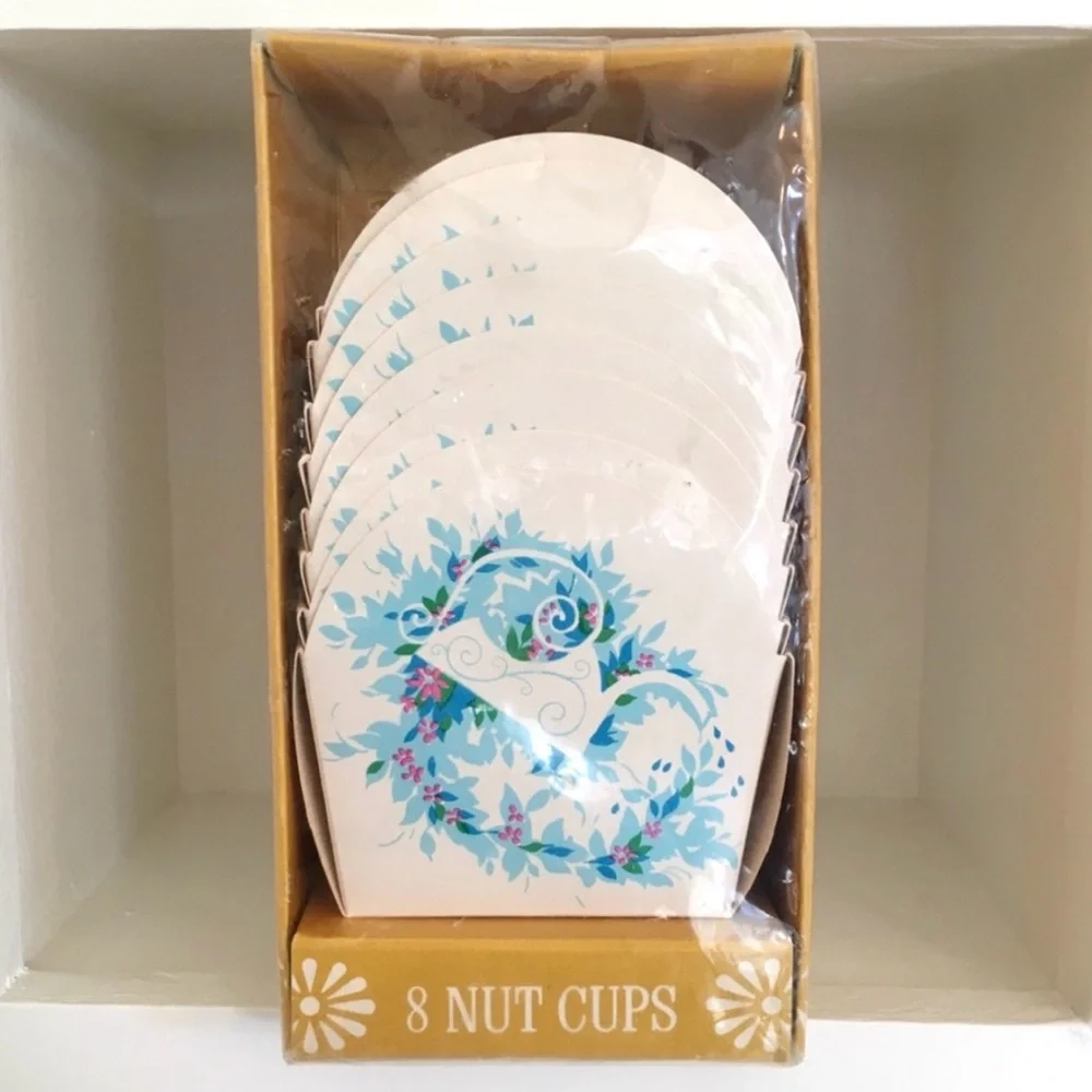 Vintage 1960s American Greetings Floral artwork paper nut cups